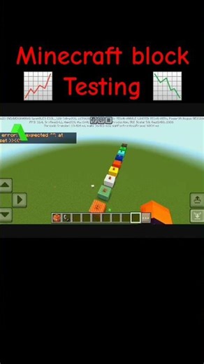 #minecraft block 📈 testing 📉