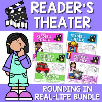 Rounding in Real Life | Math Readers Theater Activities Bundle | 3rd Grade Skits