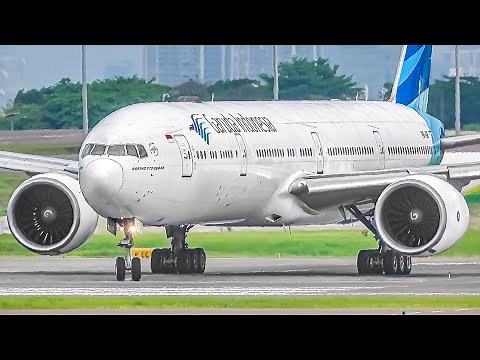 ✈️ 150 CLOSE UP TAKEOFFS and LANDINGS in 90 MINS at JAKARTA Soekarno-Hatta Airport Indonesia CGK