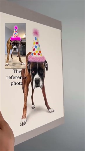 Pet Birthday gift boxer dog portrait #dogbirthday #doggift #boxerdog #pet #petgifts #drawingshorts