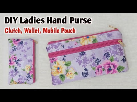 DIY Ladies Purse with Zipper Pocket and Card Holders - Easy Sewing Tutorial | DIY Clutch / Wallet