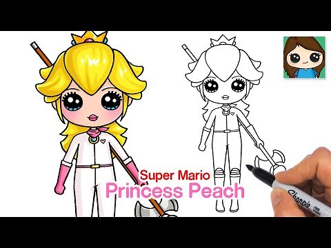 How to Draw Princess Peach | Super Mario