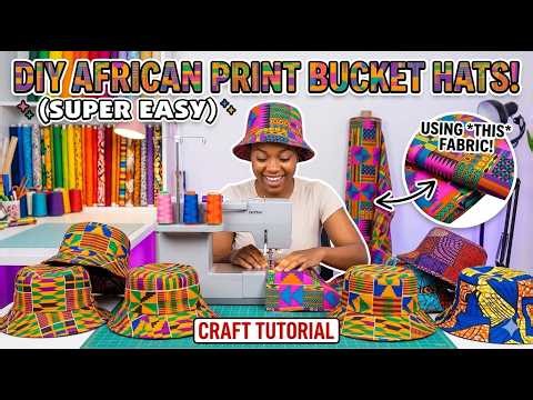 Sew a Perfect Bucket Hat in 30 Minutes from one circular fabric No Pattern Needed!