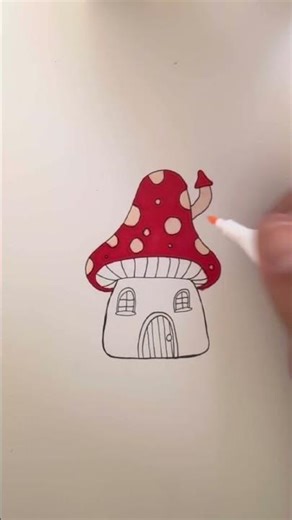 Toad stool #kawaii #drawing #beginnerdrawing #art #artclass