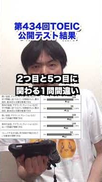 第434回TOEIC公開テストの結果 #shorts
