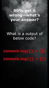 JS Challenge: [] + {} vs {} + [] — Can You Solve It? #javascript #developers #coding #codingquiz