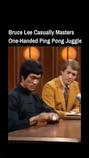 nyxora on Instagram: "The post features a 15-second clip from Bruce Lee's 1971 interview on The Pierre Berton Show, where he juggles a table tennis ball one-handed while seated, showcasing his extraordinary dexterity. This authentic footage, rediscovered and shared without caption, has amassed over 2 million views in under 24 hours, with replies split between admiration for Lee's skills and suspicions of Al generation due to its fluid realism. The viral debate underscores how advancements in vid