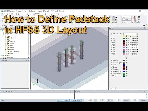 How to Define Padstack in HFSS 3D Layout