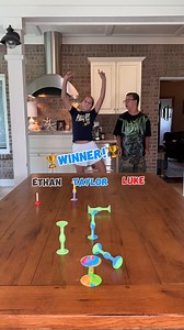 1.2M views · 8K reactions | 3-Person PopDart Battle! #competition #partygames #familygames #familytime | Klem Family | Facebook