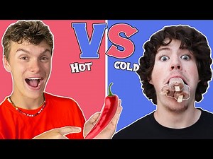 HOT vs COLD Trick Shot and Food Challenge