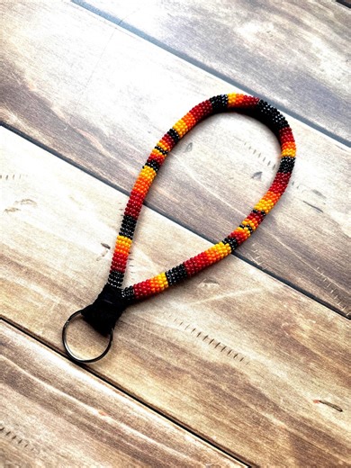 Authentic Native American Handmade Beaded Keychain/wristlet | American Indian Beadwork | - Etsy