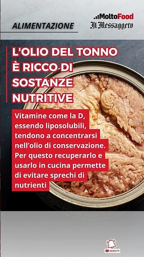 L'olio del tonno è ricco di sostanze nutritive