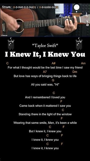 I Knew It, I Knew You - Taylor Swift | Guitar Chords - Guitar Lessons #chordgitar #guitarlessons
