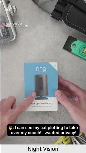 Ring Stick Up Cam Battery Outdoor Security Camera with Night Vision, Alexa, Motion Alerts, 2 Way Tal