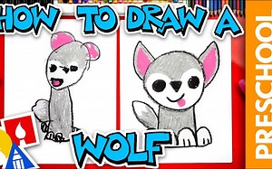 【绘画】5分钟教你如何画小狼 - Wolf Pup!