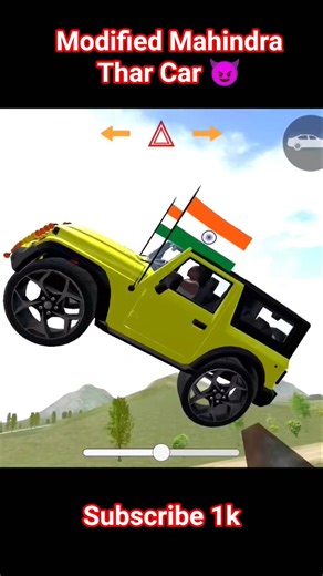 Modified Mahindra Thar Car Game 😈 Indian: Yellow Thar #2026 #shortsfeed #shorts #youtubeshorts ..