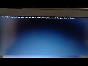(Resolvido 2025)systend-journald[413]: Failed to create new system journal: No space left on device