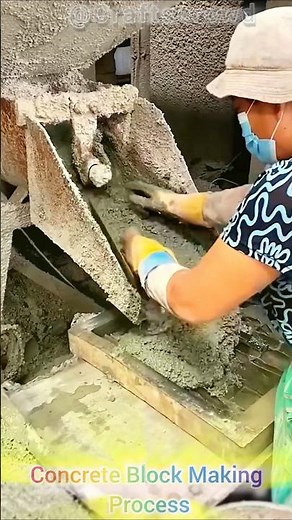 Concrete Block Making Process | Cement Brick Production | Construction Technology