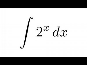 Integral of 2^x (substitution)