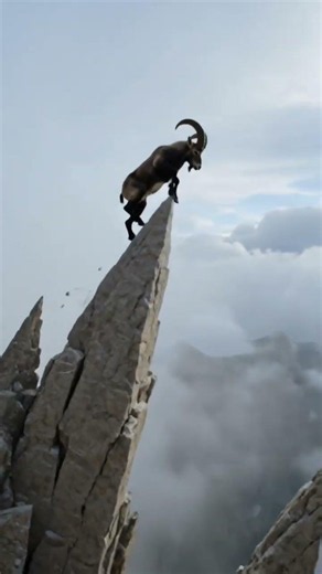 🐐🛘Alpina Ibex Documentary Fearless Ibex Jumping Between Deadly MountainGoat🌄#wildlife #viral #nature