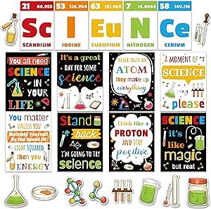 28 PCS Science Bulletin Board Set Science Posters Decorations Positive Motivational Decoration Chemistry Poster Science Lab Bulletin Board