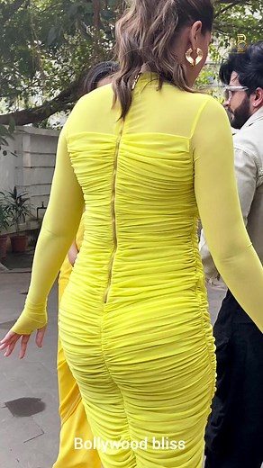 Nargis Fakhri looking cute in yellow dress at film promotion | Bollywood Bliss