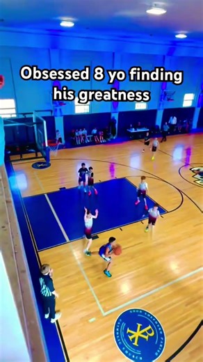 Be obsessed or be average! 8 yo 2nd grader playing basketball with the 3rd and 4th graders #nba #1