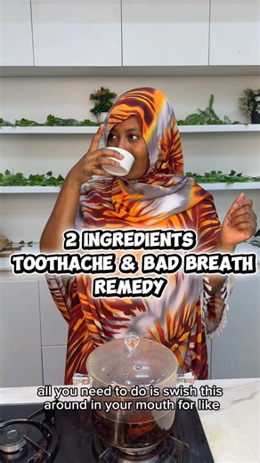 Hadiza Ibrahim Ango| chef Amors on Instagram: "Spot the before and after face 😩 Toothache relief, the natural way 🤍 Boiled coconut shell + whole cloves Pain-relieving • antibacterial • soothing Nature always has a remedy 🌿 Share to someone that needs it"