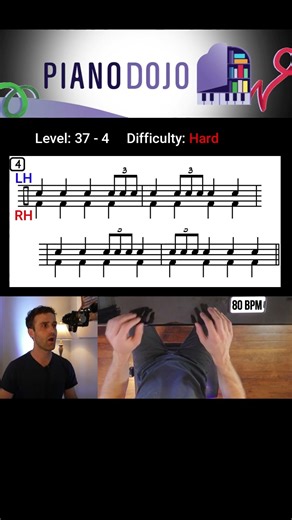 Level Up Your Rhythm - Triplets 37 - 4 #rhythm #piano #rhythmtraining