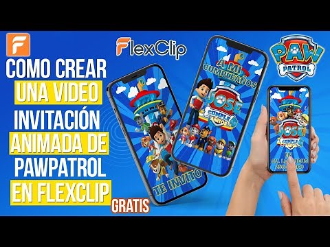 HOW TO MAKE AN ANIMATED PAW PATROL VIDEO INVITATION IN FLEXCLIP | Easy and Free!! 👍