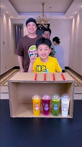 Guess Color Of Milk Tea Challenge,So Fun, What Color Is Left In The End? ! # Funnyfamily #Partygames