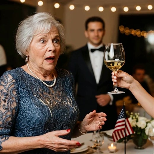 I was standing under a clear tent at my son’s wedding when red wine started running down the front of my gown like a slow warning. Three hundred people watched the groom’s mother blink hard and pretend she wasn’t about to fall apart—because my son’s bride had just “jumped” and dumped a full glass straight onto my dress. And the part that made my hands go cold wasn’t the stain… it was the way she smiled like she’d planned it. All I’d done was reach for a napkin and say, softly, “It’s okay, sweeti