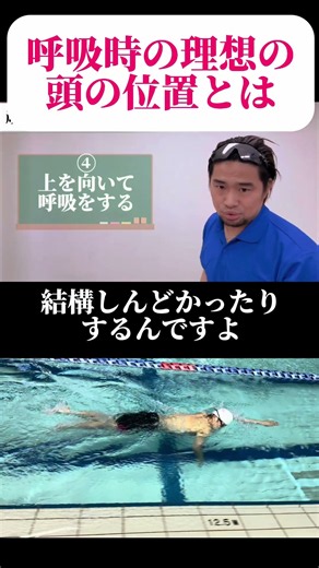 The Ideal Head Position for Breathing #swimming #wanttobeTaller #freestyle