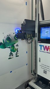 People always say our wall printer is like a painting robot… so we printed a robot today!🤖 How cool is this printer — and how cute is he?! | The Wall Printer