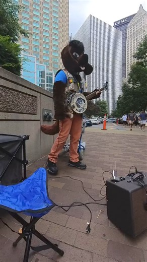 Picked up a 360 camera so I can get all the fun stuff that happens while I’m busking on video! #furry #furryfandom #fursuit #fursuiting #fursuiter #fursuiters #fursuitersofinstagram #fursuitersoftiktok #folkpunk #cosplaymutt | Cosplay Mutt
