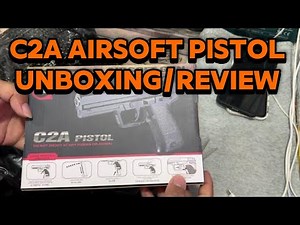 Airsoft Gun C2A pistol spring type unboxing/Review