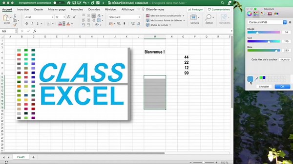 EXCEL - MAC EYEDROPPER - COLOR PICKER
