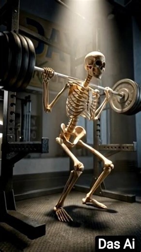 Skeleton 30 Days Transformation Challenge | From Bones to Beast 💪🔥#skeleton#ai#viralvideo