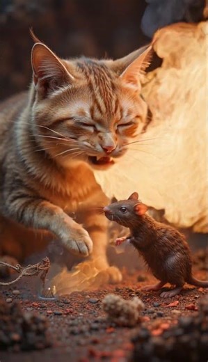 💣🐱🐭 "Cat Lights the Dynamite… Rat Keeps Playing! 😂💥"
