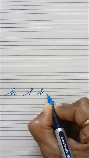 How to write Cursive letter h step by step #shortvideo #cursivewritng #handwriting