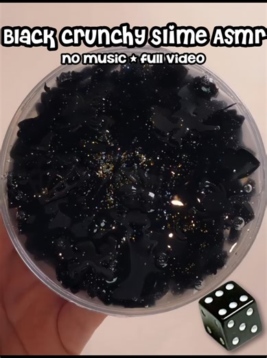 Satisfying Black Crunchy Slime ASMR Experience