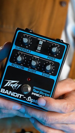 The Bandit Supreme pedal packs the legendary raw sound of the 2nd-gen Peavey Bandit 112/Supreme 160 “Teal Stripe” lead channel into a rugged amp-in-a-box for your pedalboard. See it 👉🏻 https://bit.ly/44wRwbC | Peavey Electronics