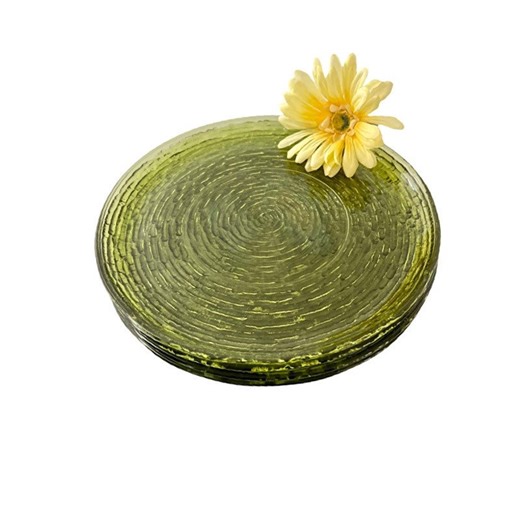 Vintage Anchor Hocking Soreno Dinner Plates - Avocado Green Glass, Set of 4 - Etsy