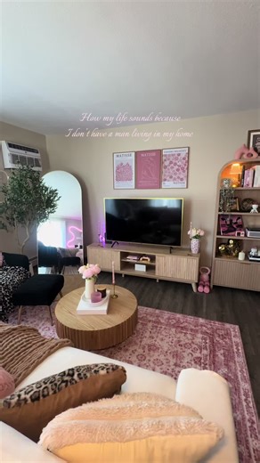 Y’all be safe out there 🩷 #fyp #apartmentdecor #feminine #apartmenttour #pinkaesthetic ♡ soft | shabby chic | luxury | romantic | aesthetic | hopeless romantic | hopeful romantic | chic | small apartment | girly | girl apartment | amazon finds | design inspiration | kitchen set up | living room set up | decor | pink kitchen | pink living room | bookshelf | flowers | moody l cozy ♡