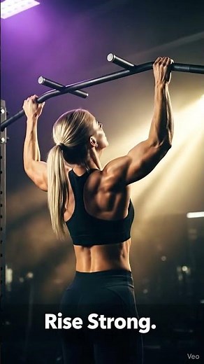 Strong & Focused 💪 | Woman Hitting the Pull-Up Bar
