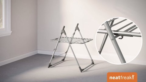 neatfreak Collapsible Drying Rack - Vertical 3-Tier Dryer Rack for Hanging & Air Drying Clothes, Socks, Hosiery and Towels - Space-Saving Laundry Hanger Dryer Rack with Adjustable Shelves