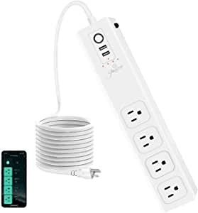 Jinvoo ZigBee Smart Surge Protector Power Strip 15A 2000W Overload Protection Works with Philips HUE SmartThings Tuya HUB Echo Google Home