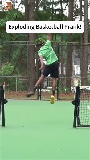 Funny basketball explosion #funny #funnyvideos #basketball #prank