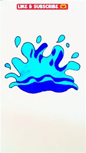 Cute Puddle Splash Drawing 💦 | Easy Fun Kids Art #puddledraw #splashdraw #uae