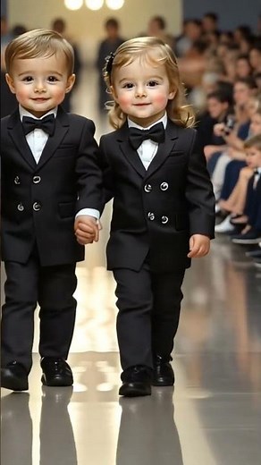 Adorable Toddler Duo Walking the Runway in Style 👔✨ | Kids Fashion Show 2025